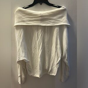 BCX Off-the-Shoulder White Sweater (SIZE XS)